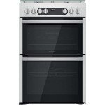 Hotpoint 60cm Stainless Steel Dual Fuel Cooker