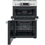 Hotpoint 60cm Stainless Steel Dual Fuel Cooker