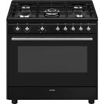 90cm Black Dual Fuel Range Cooker
