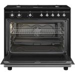 90cm Black Dual Fuel Range Cooker