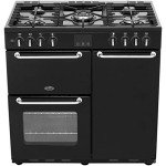 Belling Sandringham 90 Dual Fuel Range Cooker - Black