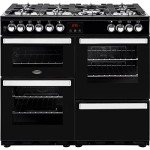 Belling 100cm Dual Fuel Range Cooker - Black