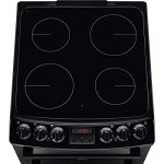 Zanussi 55cm Double Oven Electric Cooker - Black