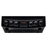 Zanussi 55cm Double Oven Electric Cooker - Black