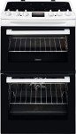 Zanussi 55cm Double Oven Electric Cooker - White