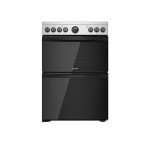 Indesit 60cm Stainless Steel Double Electric Oven