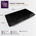 Andrew James Portable Double Induction Hob 2800W