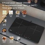 CIARRA 2800W Dual Induction Hob with Touch Control