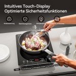 2000W Single Induction Cooktop with Timer, Black