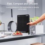 2000W Single Induction Cooktop with Timer, Black