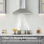 CIARRA 60cm Stainless Steel Wall-Mounted Cooker Hood