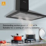 FIREGAS 60cm Black Wall-Mounted Cooker Hood