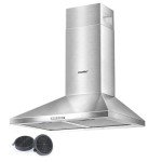 COMFEE' 60 cm Stainless Steel Chimney Extractor Hood