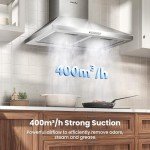 COMFEE' 60 cm Stainless Steel Chimney Extractor Hood
