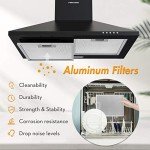 FIREGAS 60cm Black Wall-Mounted Cooker Hood