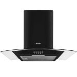 Abode 60cm Curved Glass Black Cooker Hood