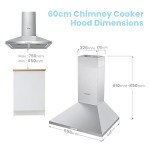 Comfee 60cm Stainless Steel Chimney Cooker Hood