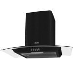 Abode 60cm Curved Glass Black Cooker Hood