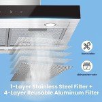 Comfee 60cm Stainless Steel Chimney Extractor Hood