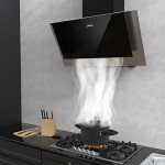 60cm CIARRA Angled Cooker Hood with Carbon Filters