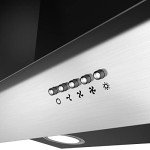 60cm CIARRA Angled Cooker Hood with Carbon Filters