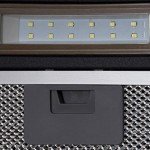SIA 70cm Black Angled Glass Cooker Hood