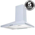 SIA 60cm White Pyramid Chimney Cooker Hood