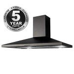 90cm Black Pyramid Chimney Cooker Hood