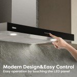Ciarra 90cm Wall Mount Cooker Hood with Wifi Control