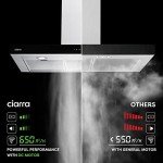 Ciarra 90cm Wall Mount Cooker Hood with Wifi Control