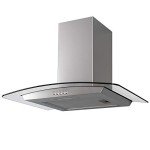 SIA 70cm Curved Glass Stainless Steel Cooker Hood