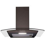 SIA 60cm Black Curved Glass Extractor Hood