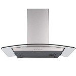 SIA 70cm Curved Glass Stainless Steel Cooker Hood