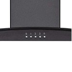 SIA 60cm Black Curved Glass Extractor Hood