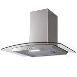 SIA 70cm Curved Glass Stainless Steel Cooker Hood