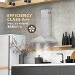 FIREGAS 60cm Stainless Steel Chimney Cooker Hood