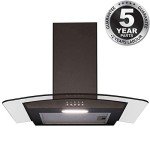 SIA 60cm Black Curved Glass Extractor Hood