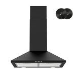 FIREGAS 60cm Black Wall-Mounted Cooker Hood