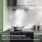 Ciarra 60cm Curved Glass Cooker Hood