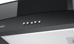 Cookology 90cm Curved Glass Cooker Hood - Black