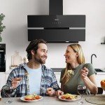 CIARRA 90cm Angled Wall Mounted Cooker Hood