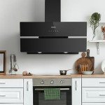 CIARRA 90cm Angled Wall Mounted Cooker Hood