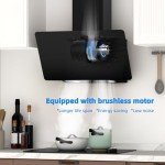 FIREGAS 60cm Angled Chimney Cooker Hood