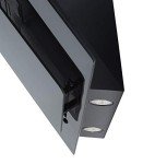 SIA 60cm Black Glass Angled Cooker Hood