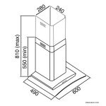 SIA 60cm Stainless Steel Touch Control Cooker Hood
