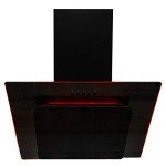 SIA 60cm Black Glass Angled Cooker Hood