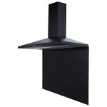 100cm Black Chimney Cooker Hood and Splashback
