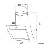 SIA 60cm Stainless Steel Chimney Cooker Hood