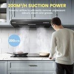 COMFEE' 60 cm Black Under Cabinet Extractor Hood