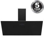 SIA AH90BL 90cm Black Glass Chimney Hood